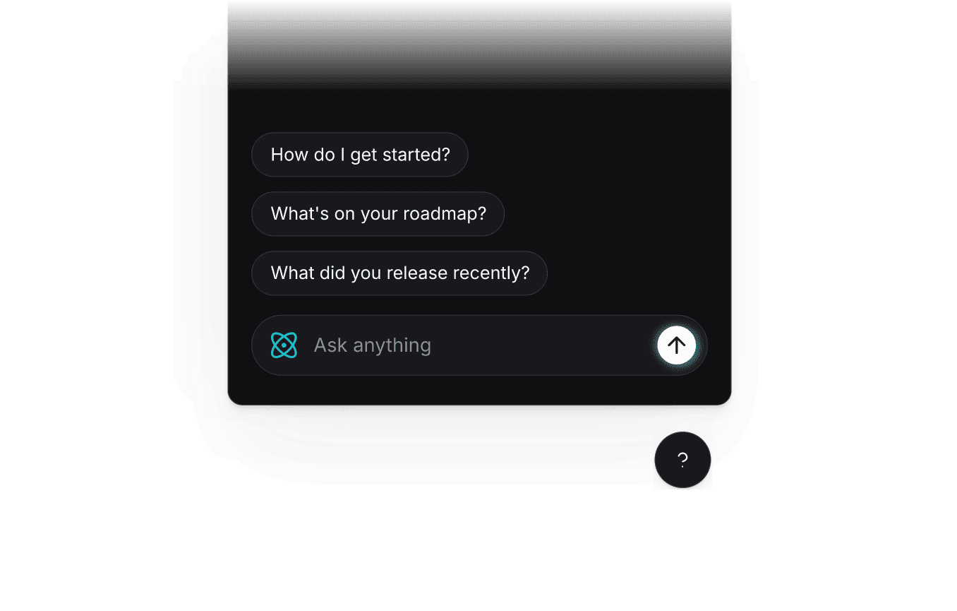 AI chat widget integrated into help center docs
